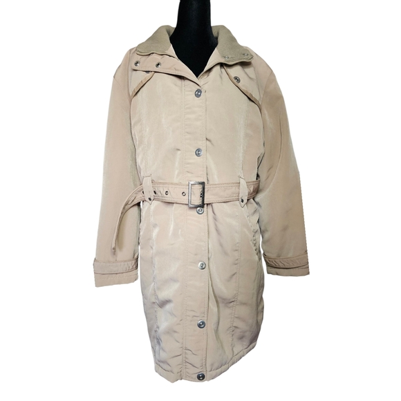 Harve Benard Jackets & Blazers - Harve Benard Tan Belted Trench Coat
